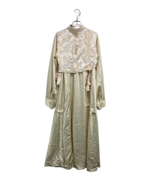 theodoric.dy（セオドリックディ）theodoric.dy (セオドリックディ) Jacquard Vest Set One-piece アイボリー サイズ:FREEの古着・服飾アイテム
