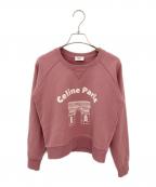 CELINEセリーヌ）の古着「アルク・ドゥ・トリオンフ スウェットシャツ」｜ピンク