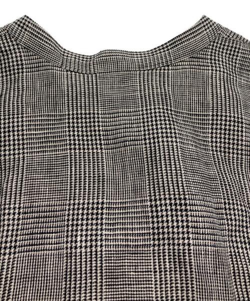 loin.（ロワン）loin. (ロワン) ベルテッドチェックリネンワンピース グレー サイズ:Fの古着・服飾アイテム