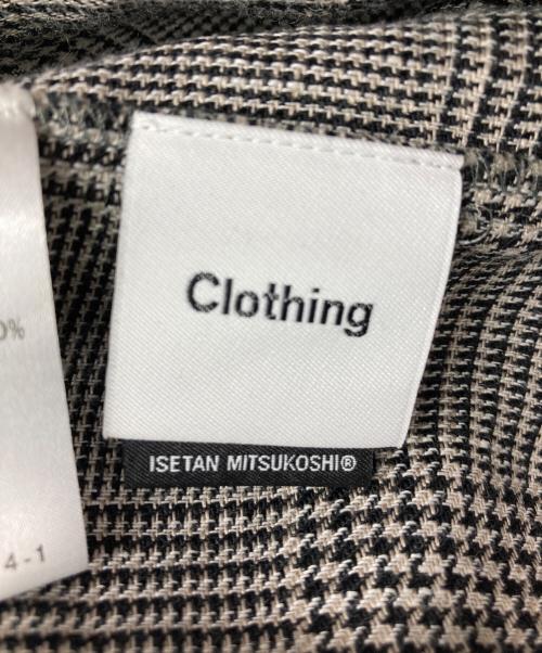loin.（ロワン）loin. (ロワン) ベルテッドチェックリネンワンピース グレー サイズ:Fの古着・服飾アイテム
