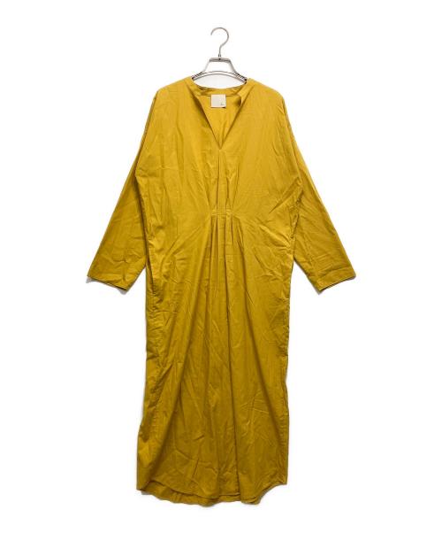 loin.（ロワン）loin. (ロワン) Vネックロングワンピース イエロー サイズ:36の古着・服飾アイテム