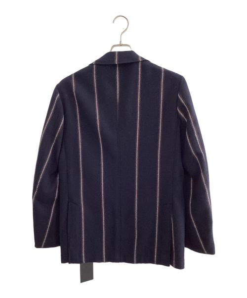 RING JACKET（リングジャケット）RING JACKET (リングジャケット) BALLOON  STRIPE 3B JACKET ネイビー サイズ:44 未使用品の古着・服飾アイテム