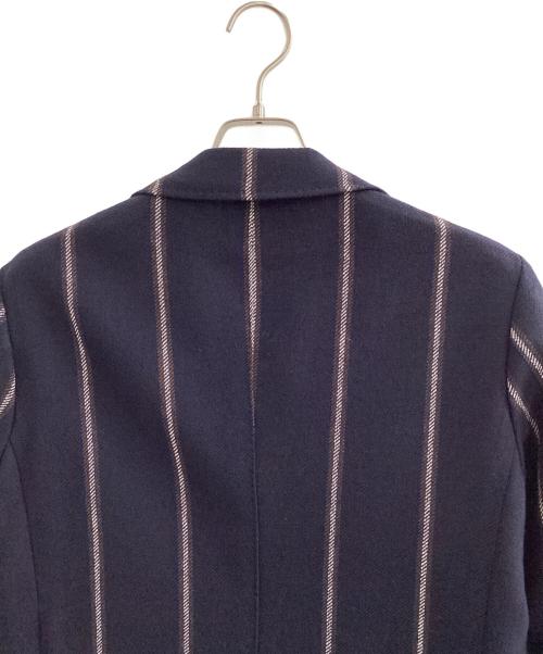RING JACKET（リングジャケット）RING JACKET (リングジャケット) BALLOON  STRIPE 3B JACKET ネイビー サイズ:44 未使用品の古着・服飾アイテム