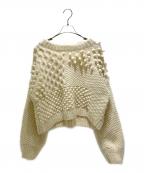 ichiイチ）の古着「ichiAntiquités 1000393 PERU Hand Knit Patchwork Pullover」｜ホワイト