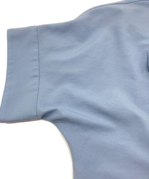 Leilian（レリアン）Leilian (レリアン) 比翼バンドカラーブラウス ライトブルー サイズ:SIZE 11の古着・服飾アイテム