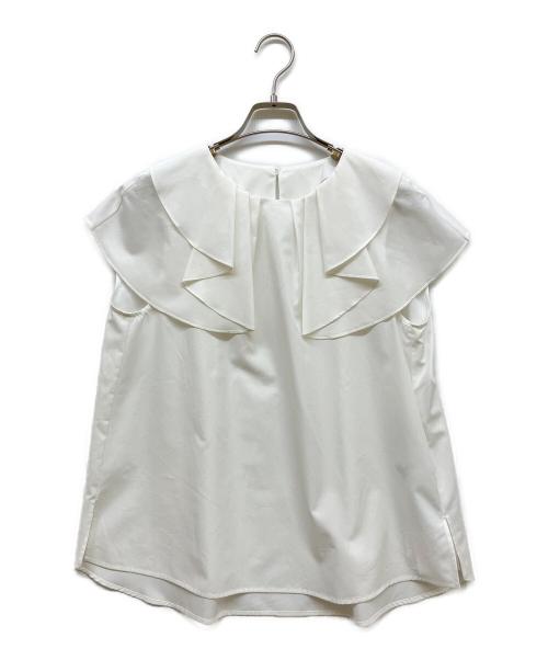 BOURGE（ブルージュ）BOURGE (ブルージュ) ラッフルブラウス ホワイト サイズ:SIZE 11の古着・服飾アイテム