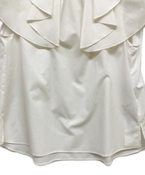 BOURGE（ブルージュ）BOURGE (ブルージュ) ラッフルブラウス ホワイト サイズ:SIZE 11の古着・服飾アイテム