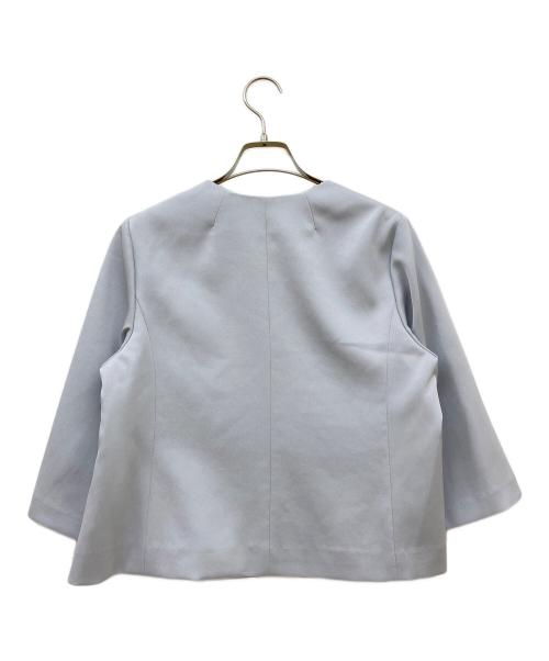 BOURGE（ブルージュ）BOURGE (ブルージュ) ノーカラーVネックジャケット&ワイドパンツ ライトグレー サイズ:11の古着・服飾アイテム