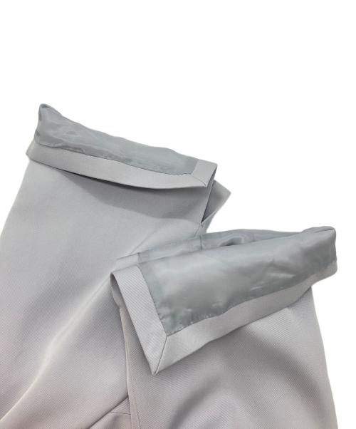 BOURGE（ブルージュ）BOURGE (ブルージュ) ノーカラーVネックジャケット&ワイドパンツ ライトグレー サイズ:11の古着・服飾アイテム