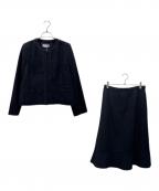 Leilianレリアン）の古着「ツイードスーツスカートセットアップ」｜ブラック