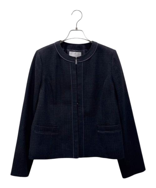 Leilian（レリアン）Leilian (レリアン) ツイードスーツスカートセットアップ ブラック サイズ:13の古着・服飾アイテム