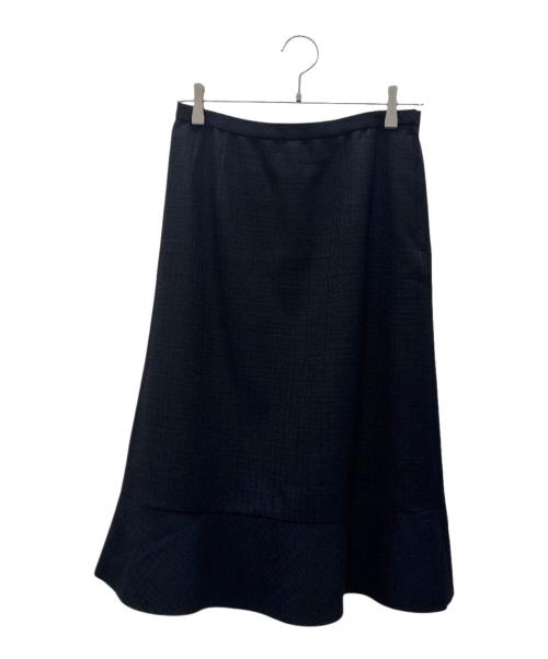 Leilian（レリアン）Leilian (レリアン) ツイードスーツスカートセットアップ ブラック サイズ:13の古着・服飾アイテム