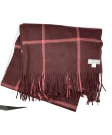 JOSHUA ELLIS（ジョシュア エリス）の古着「チェックカシミヤ大判ストール」｜ブラウン