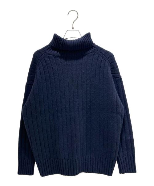 ebure（エブール）ebure (エブール) Low Gauge Cashmere Turtle Neck Pullover 3610800432 ネイビー サイズ:FREEの古着・服飾アイテム