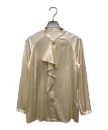 TOMORROW LAND collection（トゥモローランドコレクション）の古着「ウォッシャブルシルクサテン ボウタイブラウス」｜アイボリー