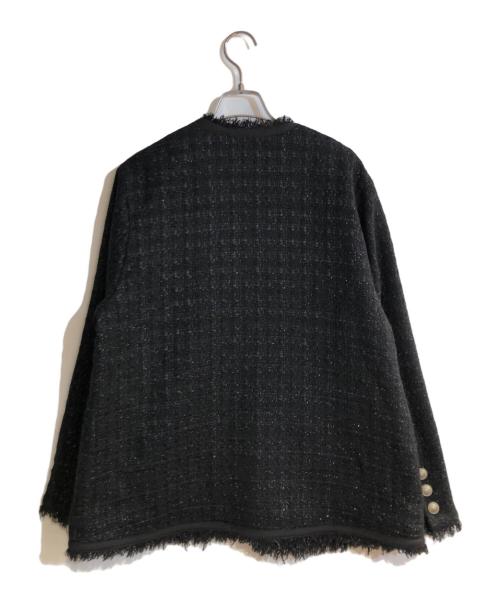 BABYLONE（バビロン）BABYLONE (バビロン) YUI YANAGIHASHI ツイードジャケット ブラック サイズ:FREEの古着・服飾アイテム
