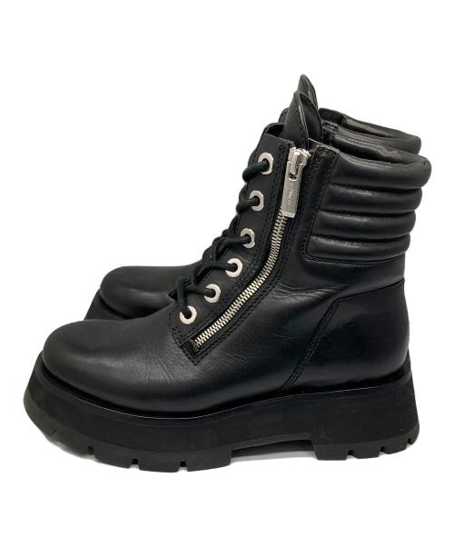 3.1 phillip lim（スリーワンフィリップリム）3.1 phillip lim (スリーワンフィリップリム) Kate ラグソールダブルジップブーツ ブラック サイズ:37 1/2の古着・服飾アイテム