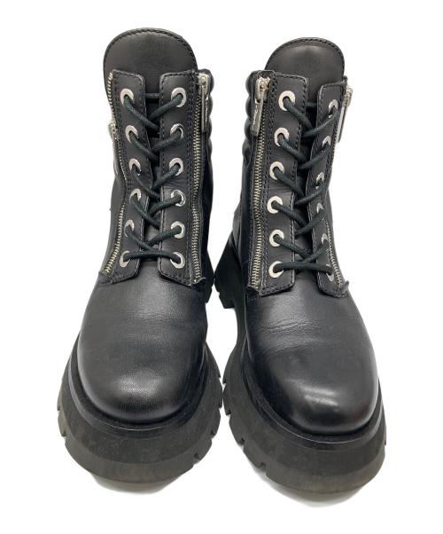 3.1 phillip lim（スリーワンフィリップリム）3.1 phillip lim (スリーワンフィリップリム) Kate ラグソールダブルジップブーツ ブラック サイズ:37 1/2の古着・服飾アイテム