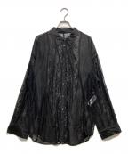Ameriアメリ）の古着「LACE WAVE PATCHWORK SHIRT」｜ブラック