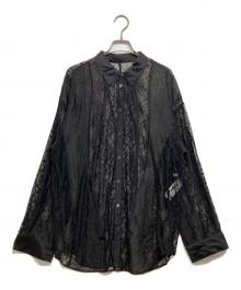 Ameri（アメリ）の古着「LACE WAVE PATCHWORK SHIRT」｜ブラック