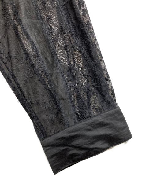 Ameri（アメリ）AMERI (アメリ) LACE WAVE PATCHWORK SHIRT ブラック サイズ:Fの古着・服飾アイテム