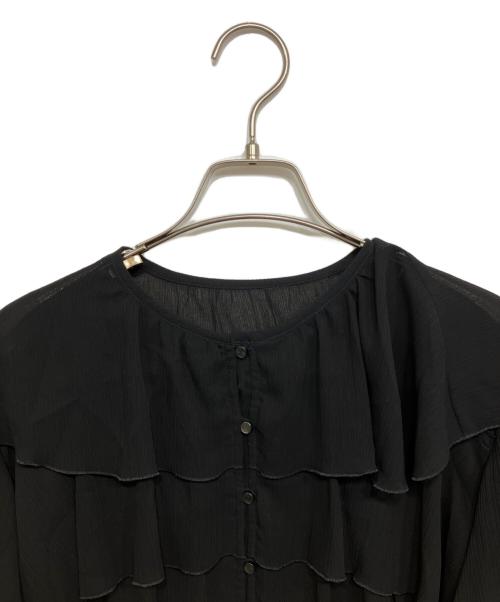 IENA（イエナ）IENA (イエナ) 楊柳フリルブラウス ブラック サイズ:Freeの古着・服飾アイテム