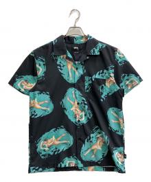 stussy（ステューシー）の古着「総柄半袖シャツ」｜ブラック