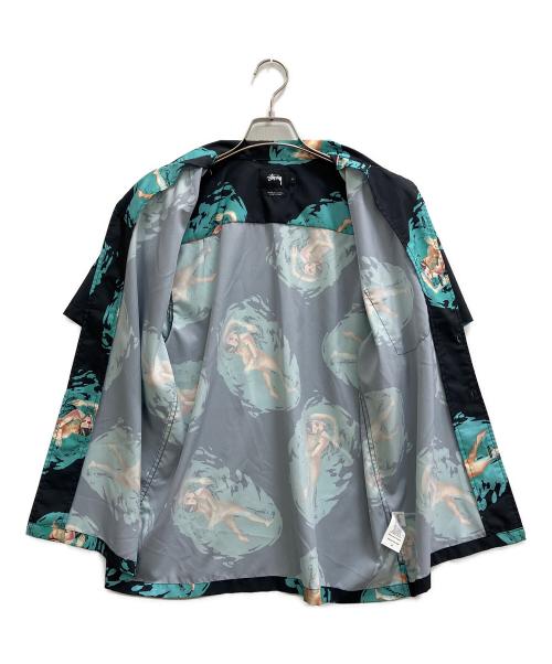 stussy（ステューシー）stussy (ステューシー) 総柄半袖シャツ ブラック サイズ:Sの古着・服飾アイテム