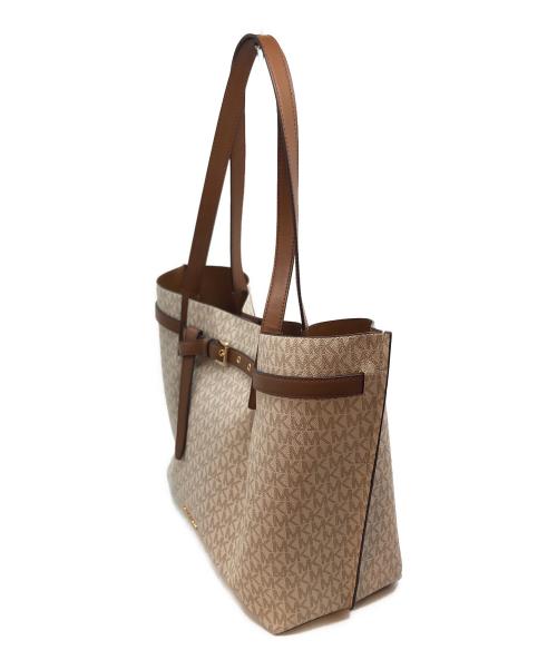 MICHAEL KORS（マイケル・コース）MICHAEL KORS (マイケル・コース) エミリアトートバッグ アイボリー×ブラウンの古着・服飾アイテム