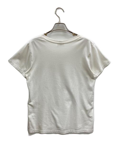 CELINE（セリーヌ）CELINE (セリーヌ) ロゴエンブロイダリ刺繍ーTシャツ ホワイト サイズ:Sの古着・服飾アイテム