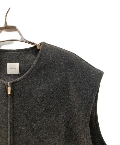 YONFA（ヨンファ）YONFA (ヨンファ) ウールジップベスト グレー サイズ:FREEの古着・服飾アイテム