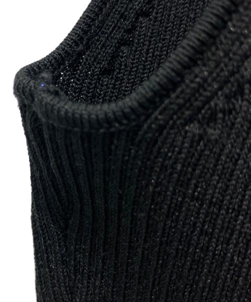 Conte（コンテ）Conte (コンテ) フロントボタン リブ ベスト ブラック サイズ:Freeの古着・服飾アイテム