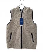 THREE DOTSスリードッツ）の古着「プードルボア フーディーベスト」｜ベージュ