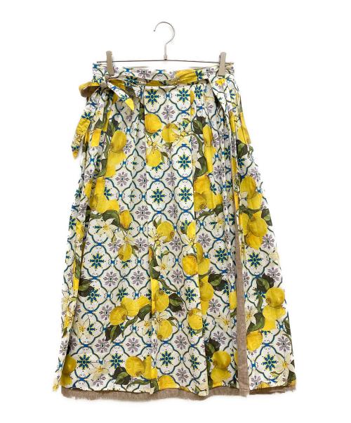 renacnatta（レナクナッタ）renacnatta (レナクナッタ) Reversible Skirt - Kurume Kasuri Maxi ブラウン サイズ:Freeの古着・服飾アイテム