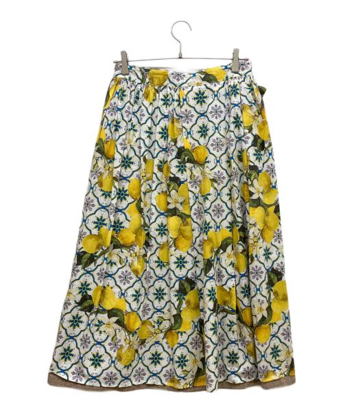 renacnatta（レナクナッタ）renacnatta (レナクナッタ) Reversible Skirt - Kurume Kasuri Maxi ブラウン サイズ:Freeの古着・服飾アイテム