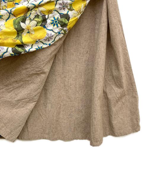 renacnatta（レナクナッタ）renacnatta (レナクナッタ) Reversible Skirt - Kurume Kasuri Maxi ブラウン サイズ:Freeの古着・服飾アイテム