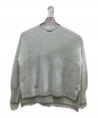 23区ニジュウサンク）の古着「クルーネック ヘアリー ニット」｜グリーン