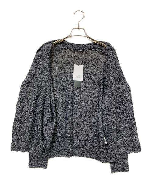 LAUTRE AMONT（ロートレアモン）LAUTRE AMONT (ロートレアモン) ミックスＶネックカーディガン ブラック サイズ:38 未使用品の古着・服飾アイテム