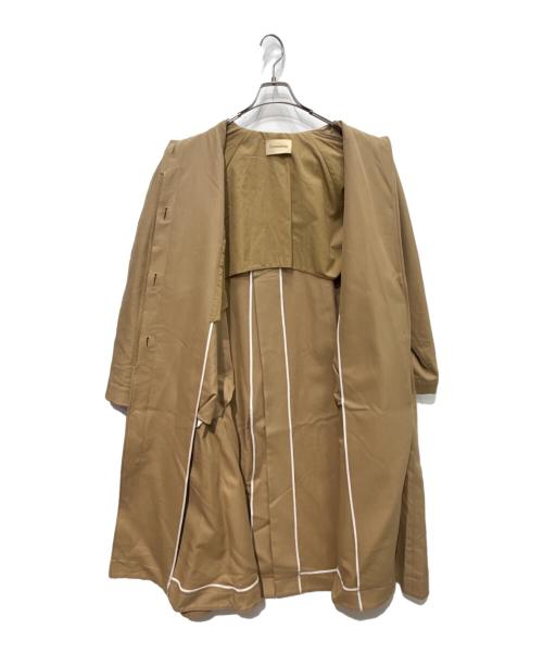 Curensology（カレンソロジー）Curensology (カレンソロジー) ステンカラーコート ベージュ サイズ:36の古着・服飾アイテム