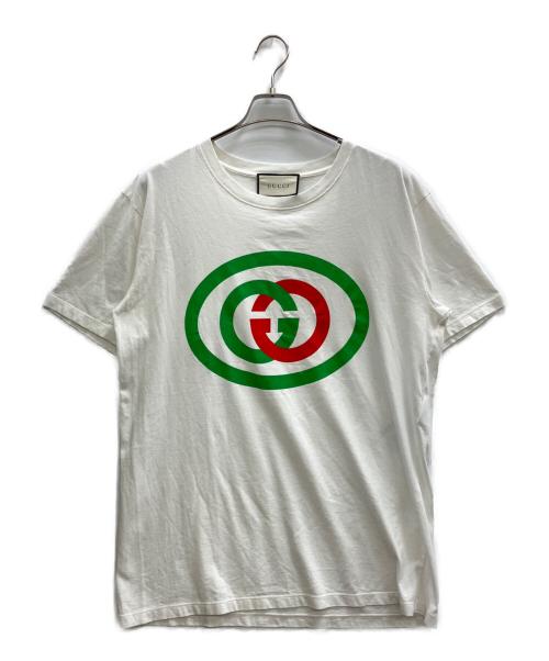 GUCCI（グッチ）GUCCI (グッチ) インターロッキングGオバーサイズTシャツ ホワイト サイズ:Sの古着・服飾アイテム