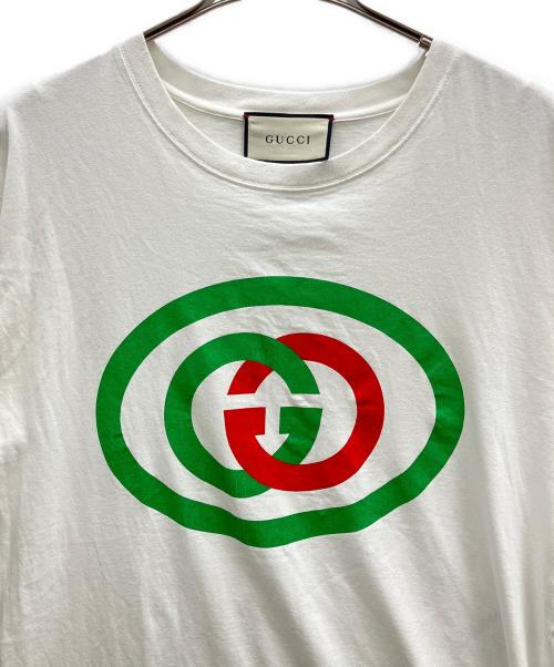 GUCCI（グッチ）GUCCI (グッチ) インターロッキングGオバーサイズTシャツ ホワイト サイズ:Sの古着・服飾アイテム