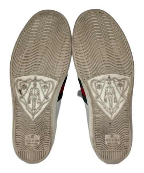 GUCCI（グッチ）GUCCI (グッチ) Ace ローカットスニーカー ホワイト サイズ:351/2の古着・服飾アイテム