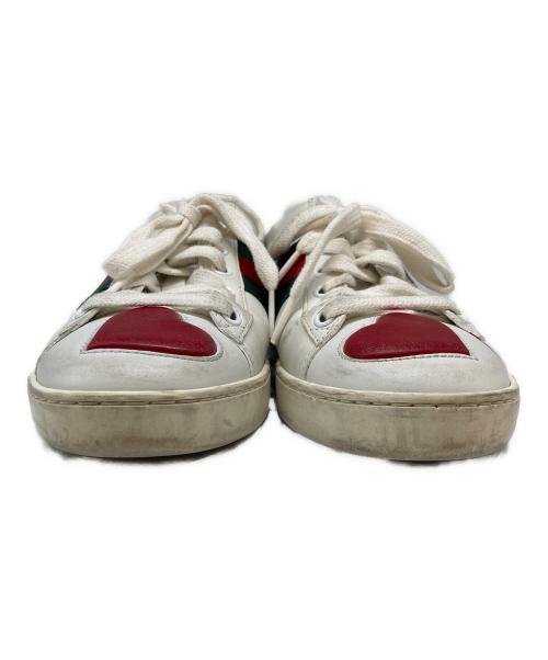 GUCCI（グッチ）GUCCI (グッチ) Ace ローカットスニーカー ホワイト サイズ:351/2の古着・服飾アイテム