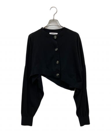エンフォルド ENFOLD SHORTEST CARDIGAN ブラック 中古・古着通販】ENFOLD (エンフォルド) MICRO-MINI CARDIGAN ブラック