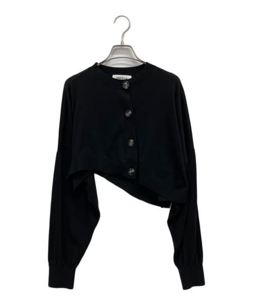 ENFOLD（エンフォルド）ENFOLD (エンフォルド) MICRO-MINI CARDIGAN ブラック サイズ:38の古着・服飾アイテム