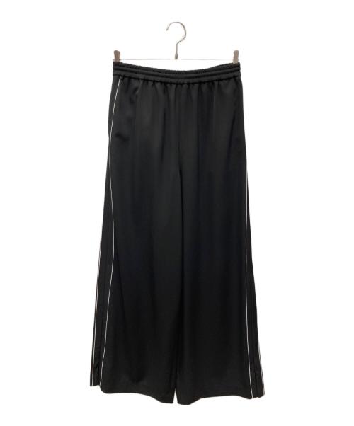 K.T KIYOKO TAKASE（ケーティー キヨコタカセ）K.T KIYOKO TAKASE (ケーティー キヨコタカセ) ツイルストレッチサイドライントラックパンツ ブラック サイズ:Fの古着・服飾アイテム