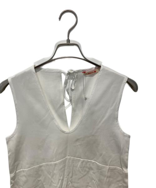 BACCA（バッカ）BACCA (バッカ) コットンピケ バックリボンドレス ホワイト サイズ:36の古着・服飾アイテム