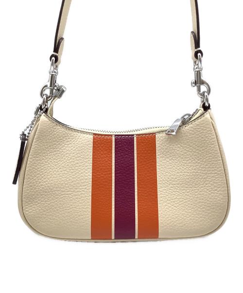 COACH（コーチ）COACH (コーチ) テリ ミニ クロスボディバッグ・ストライプ アイボリーの古着・服飾アイテム