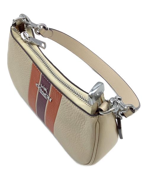 COACH（コーチ）COACH (コーチ) テリ ミニ クロスボディバッグ・ストライプ アイボリーの古着・服飾アイテム