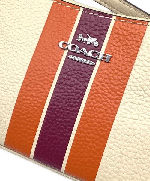 COACH（コーチ）COACH (コーチ) テリ ミニ クロスボディバッグ・ストライプ アイボリーの古着・服飾アイテム
